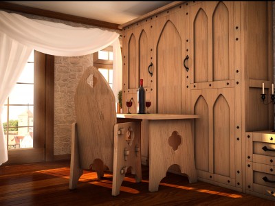 Medieval Hotel - 3D render